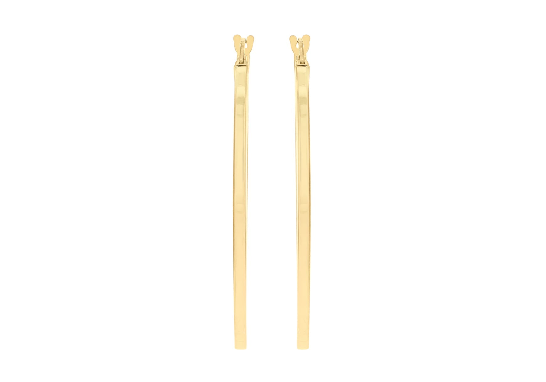 9ct Yellow Gold Flat Oval Hoops