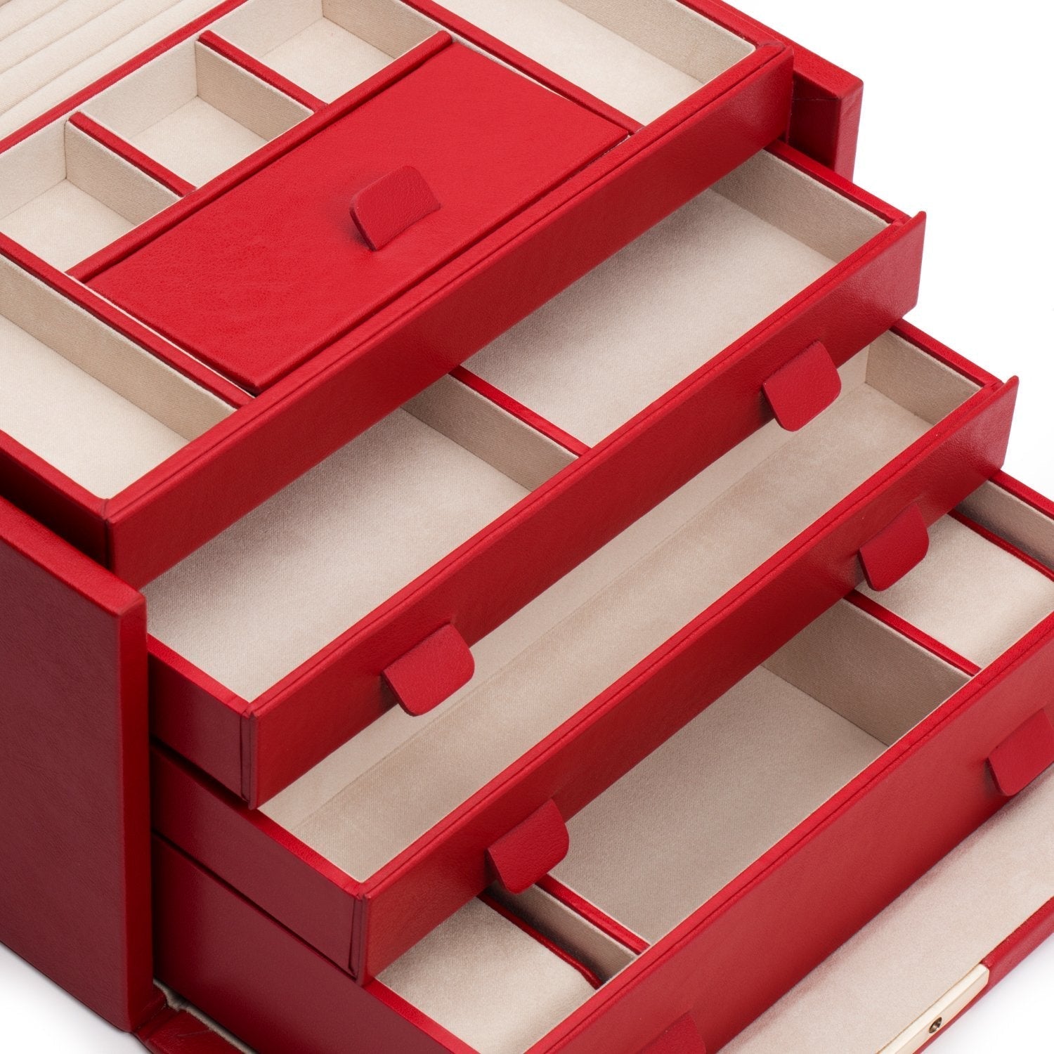 Wolf Palermo Large Jewellery Box Red