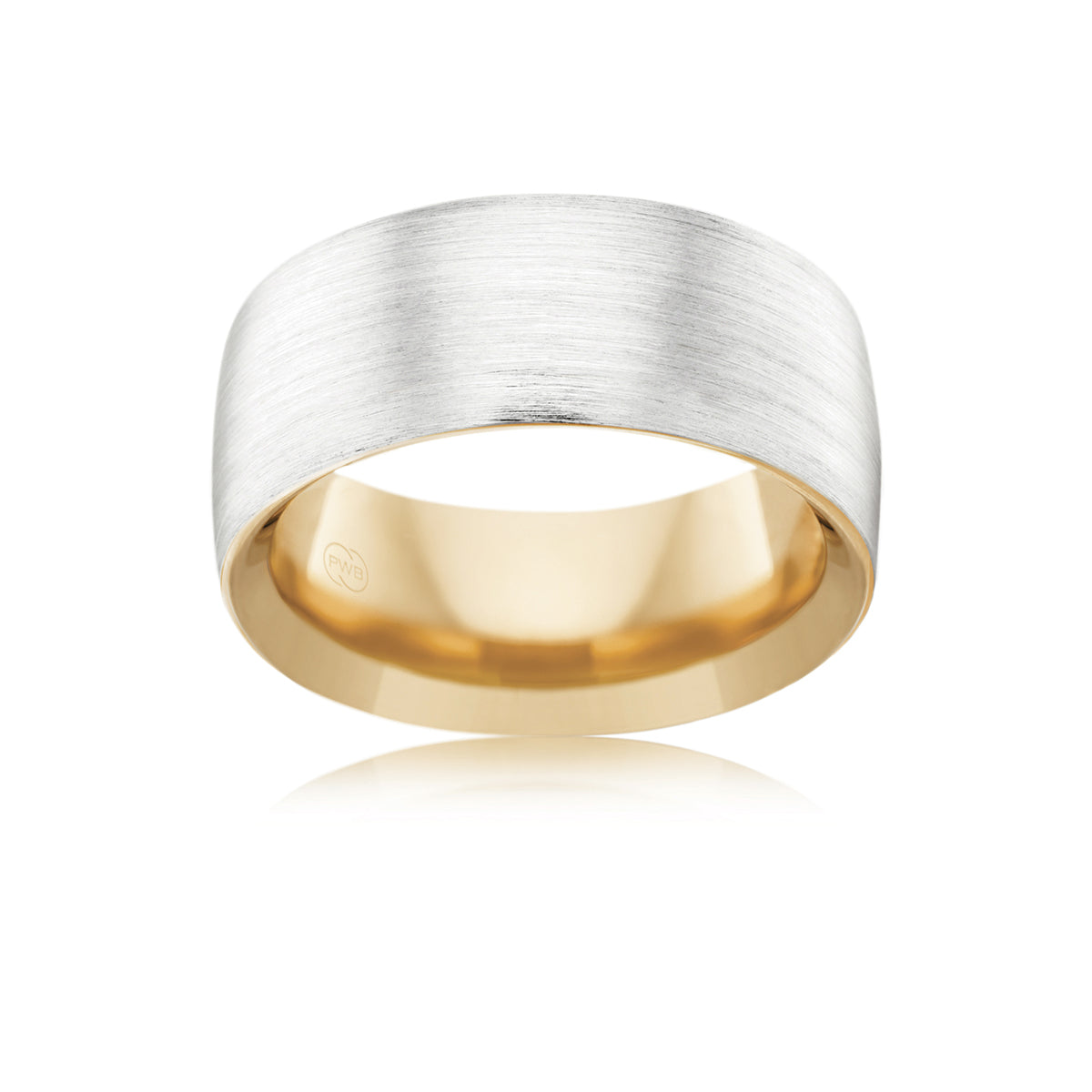 9ct Two-Tone Gold Sleeved Wedding Ring