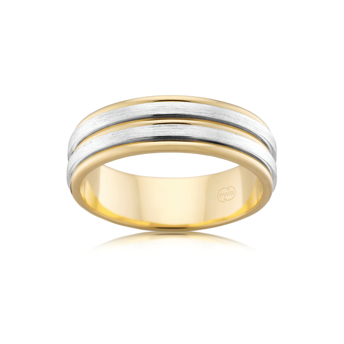 9ct Two-Tone Gold Wedding Ring