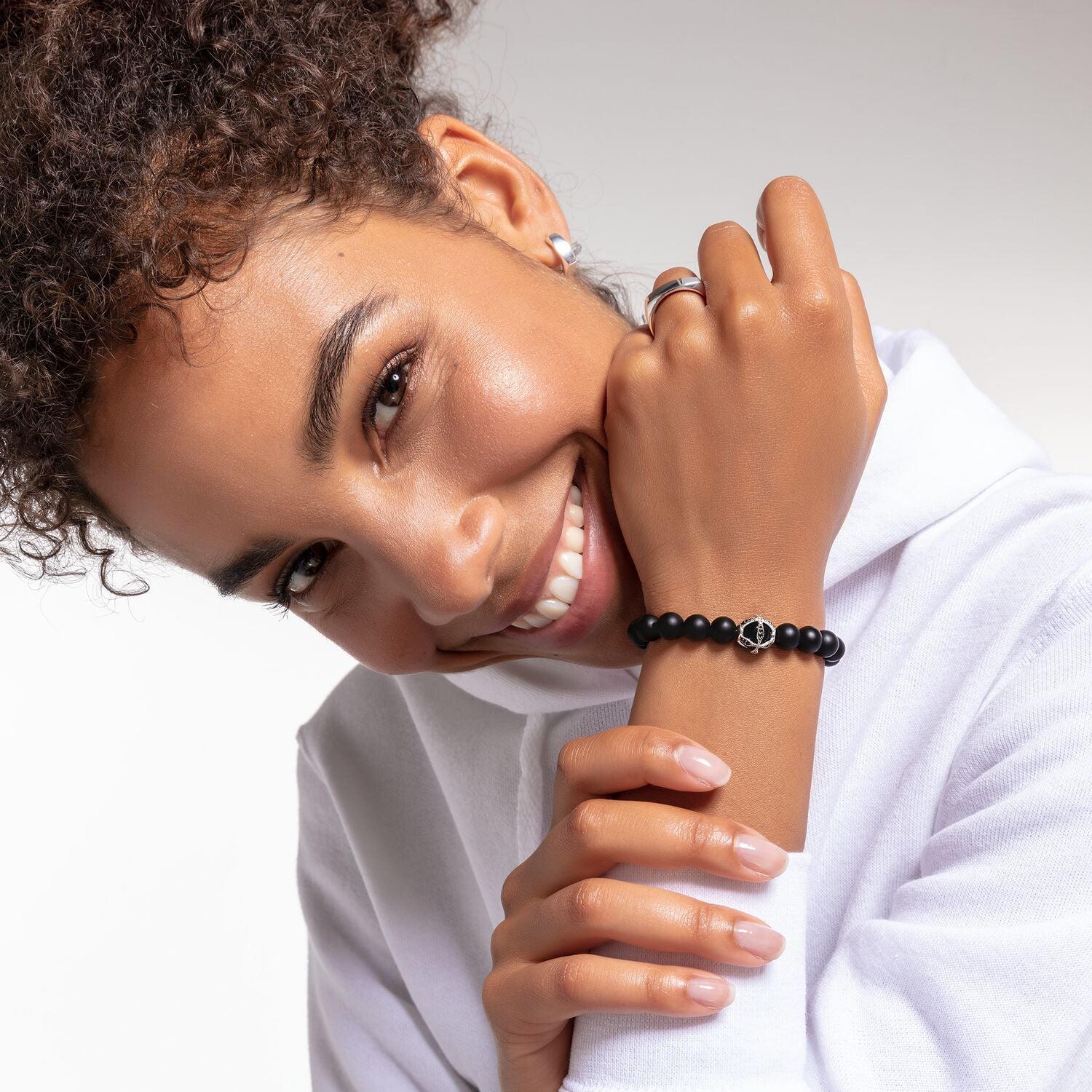 THOMAS SABO Bracelet Cross Black