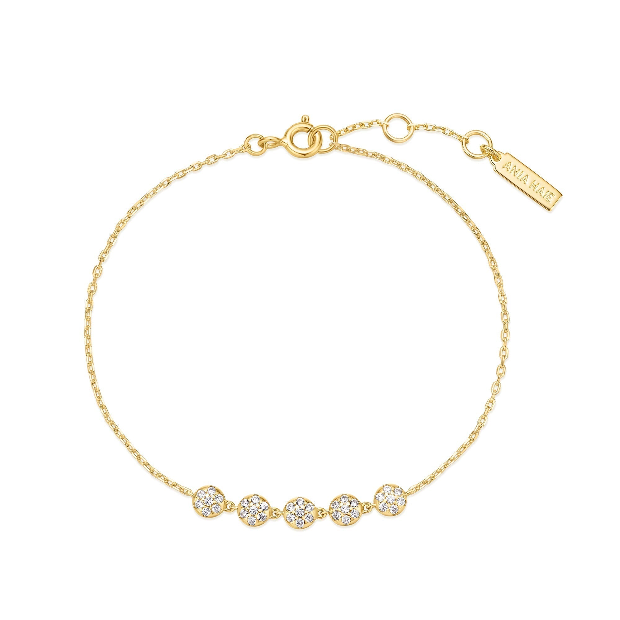 Ania Haie Gold Pave Multi Beaded Chain Bracelet