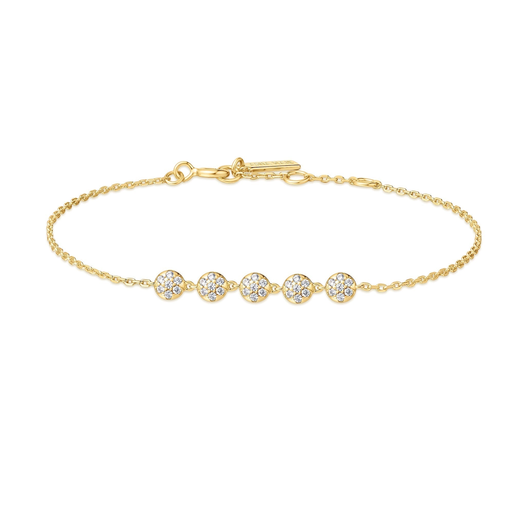 Ania Haie Gold Pave Multi Beaded Chain Bracelet