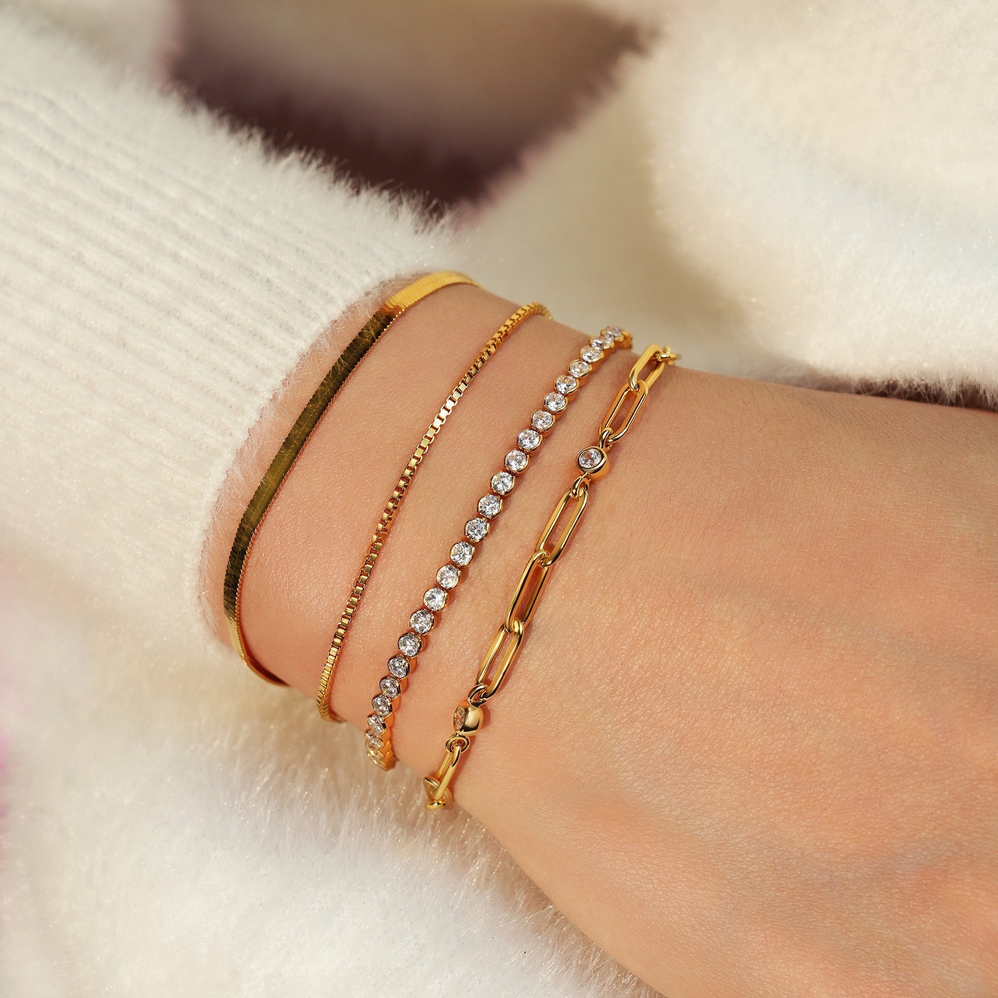 Ania Haie Gold Box Chain Bracelet