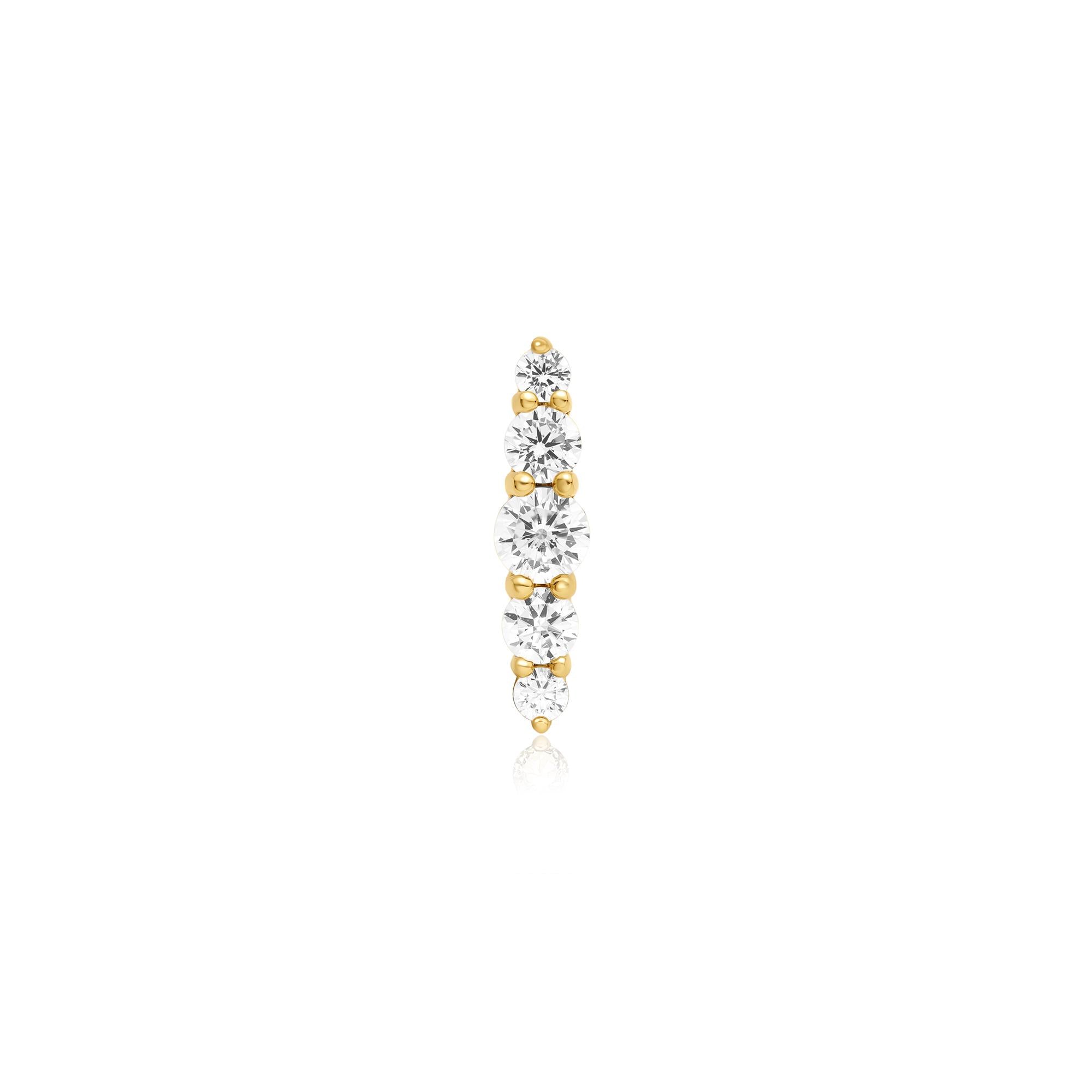 Ania Haie Gold Bar Barbell Single Earring
