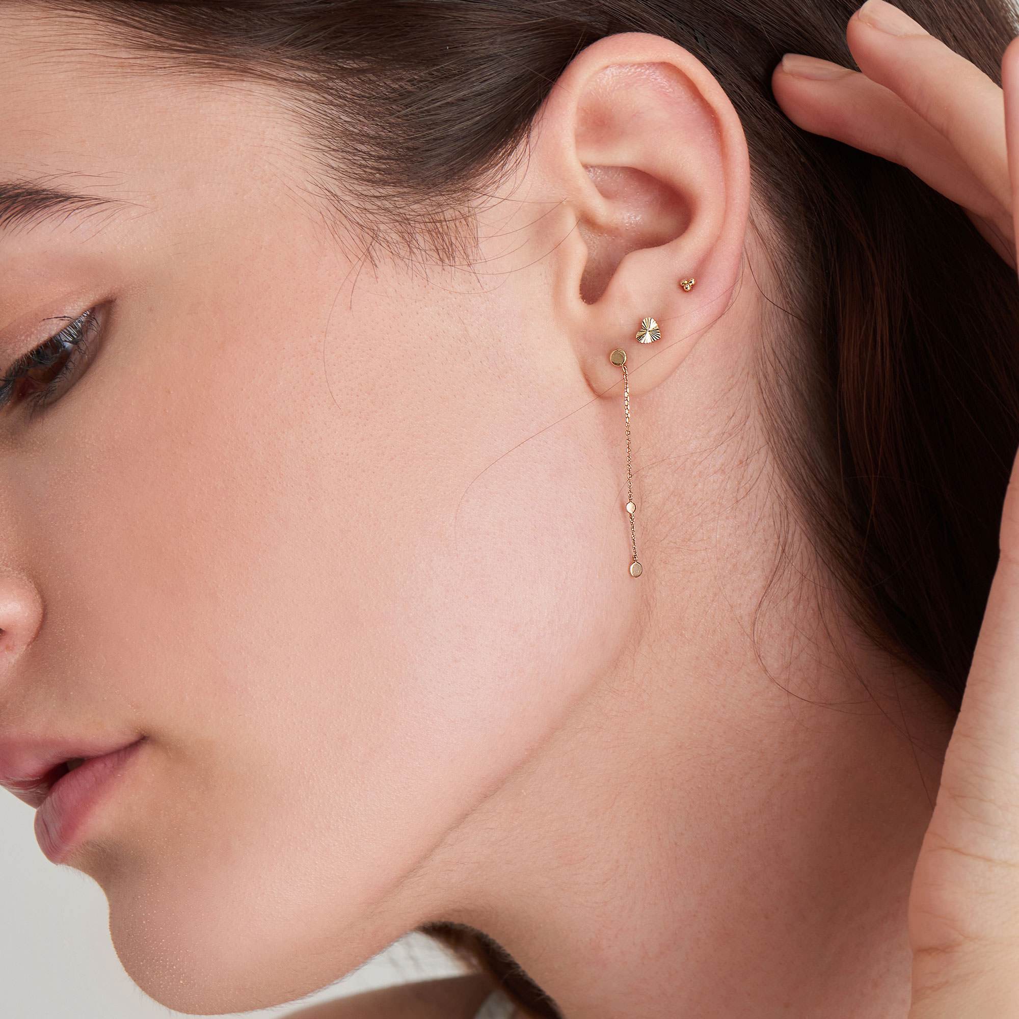 Ania Haie 14ct Gold Heart Stud Earrings