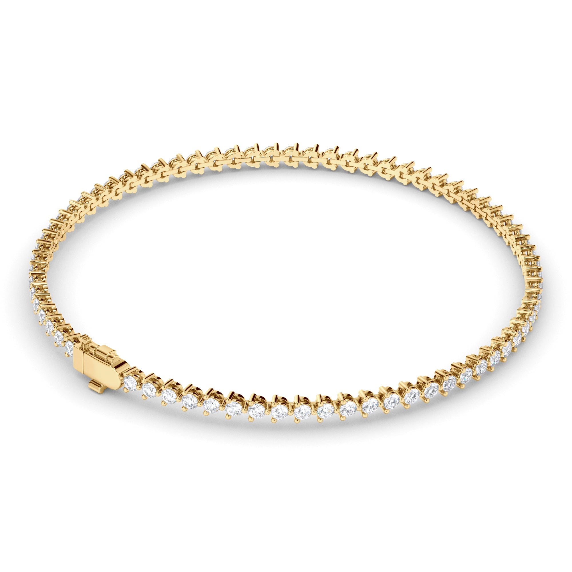 Round Brilliant Cut Laboratory Grown Diamond Tennis Bracelet