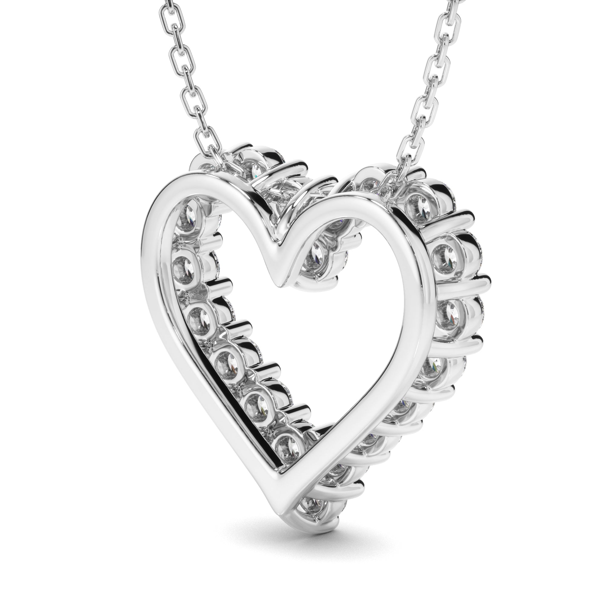 Diamond Heart-Shaped Pendant