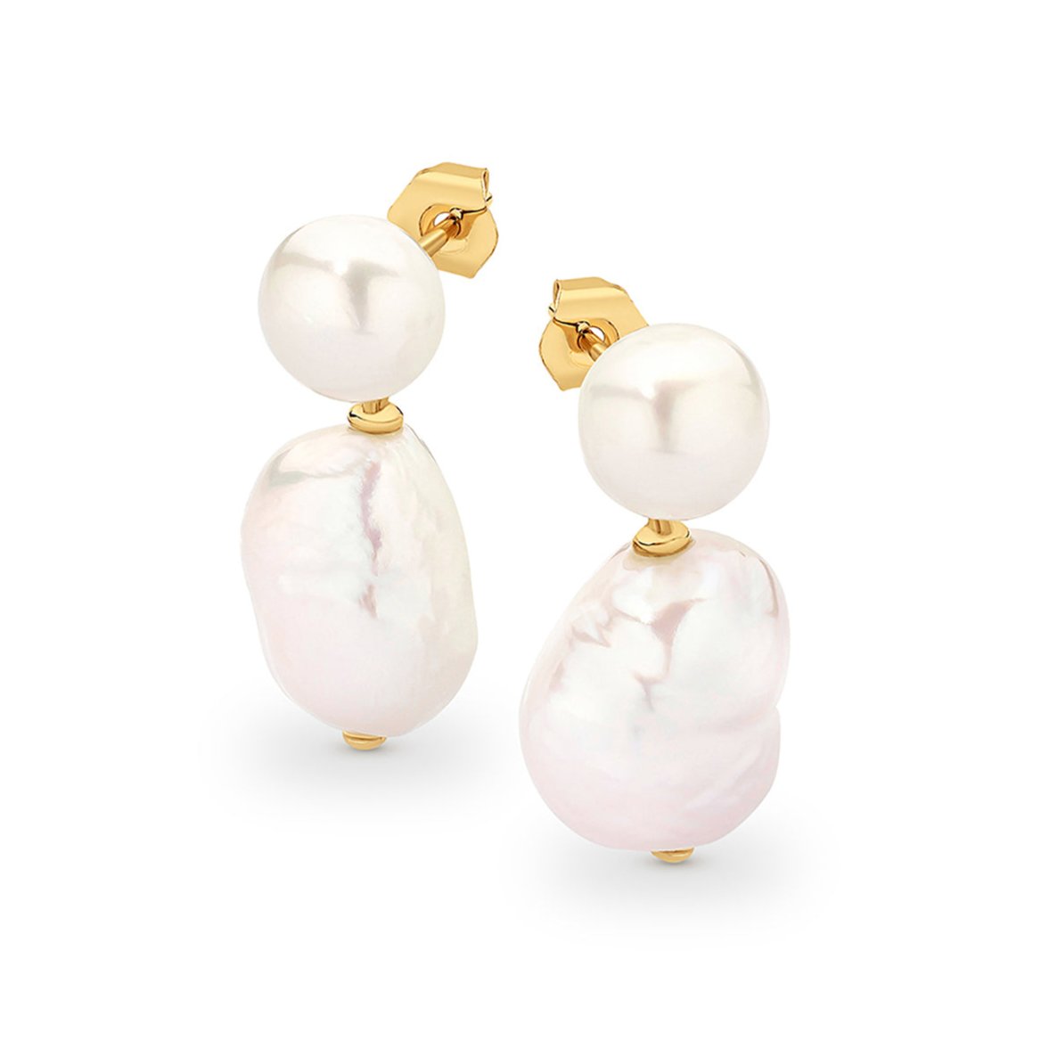 9ct Yellow Gold Maxine Pearl Earrings