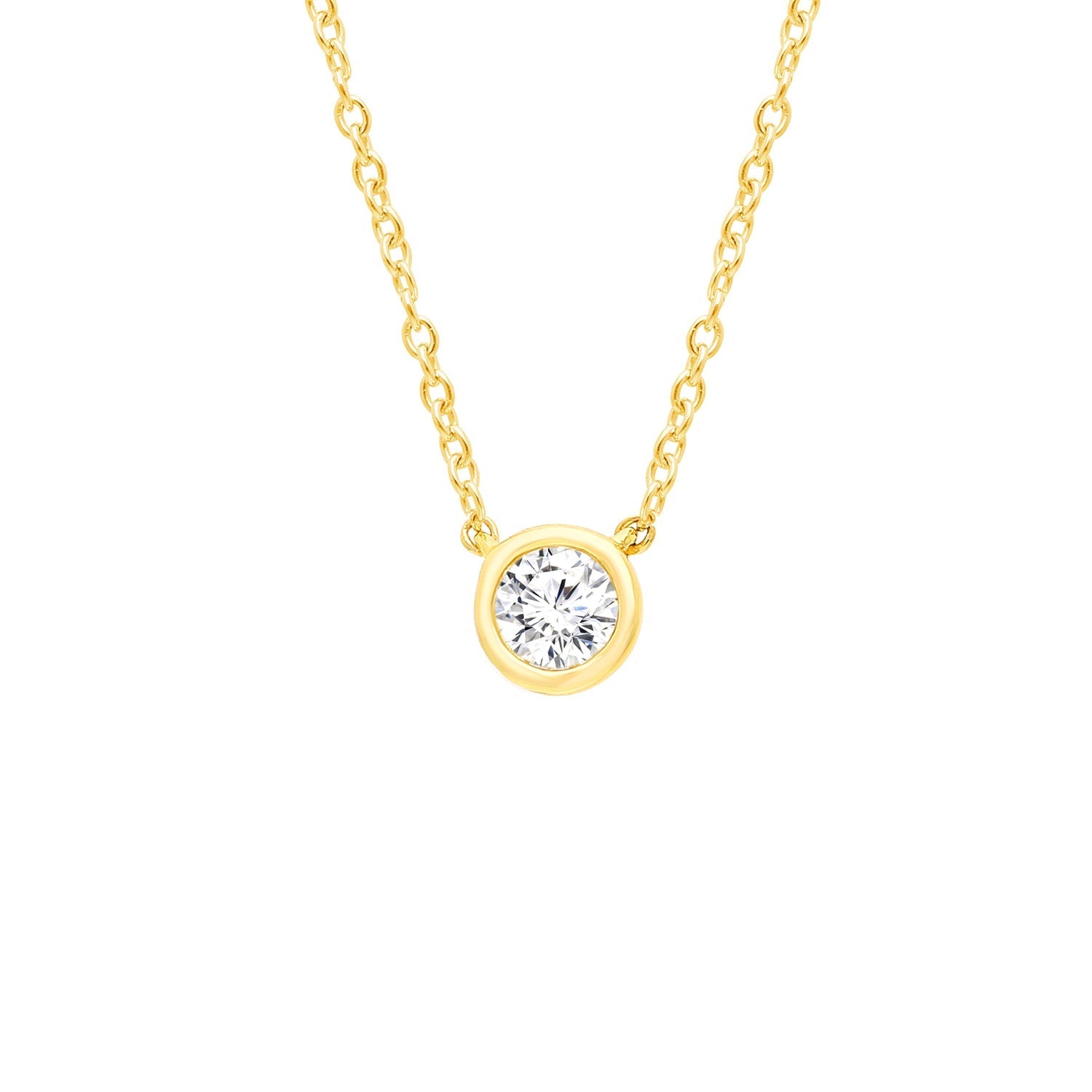 0.15ct Lab Grown Diamond Necklace in 9ct Yellow Gold