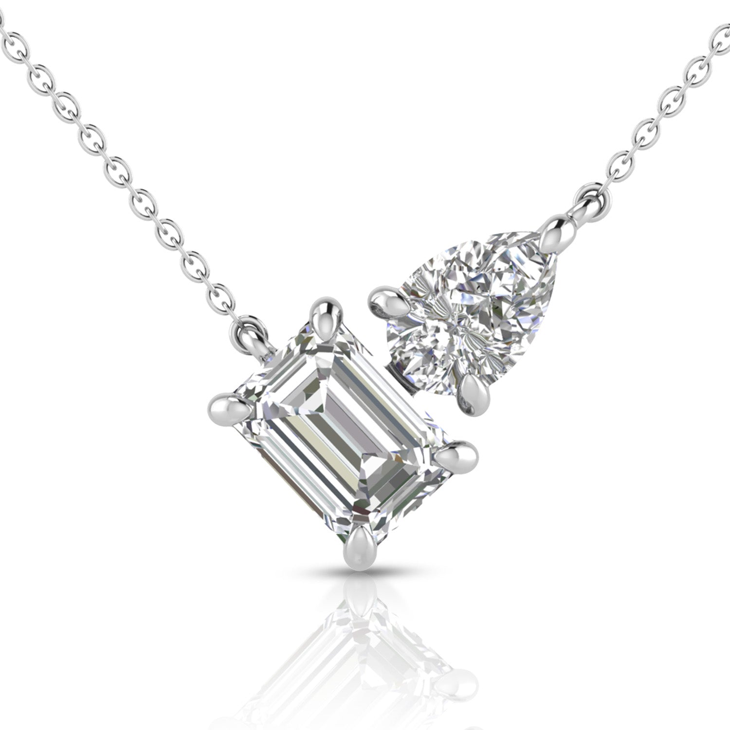 2.20ct Lab Grown Diamond Necklace in 18ct White Gold