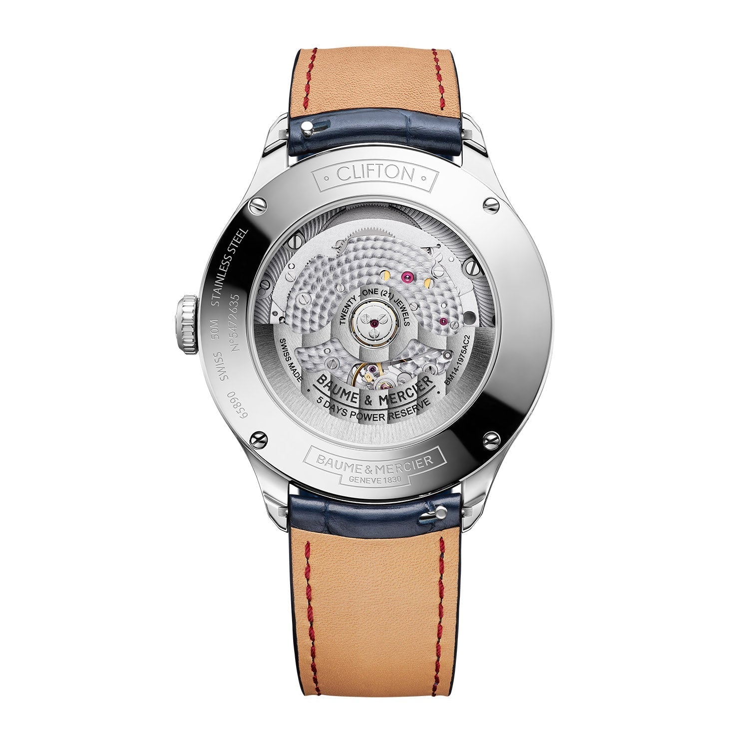 Baume & Mercier Clifton Automatic Day, Date, Moon Phase Men's Watch 42mm