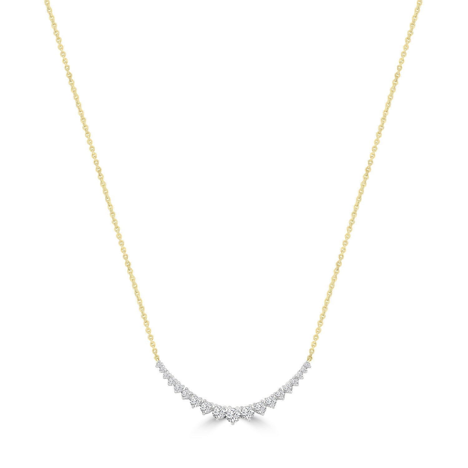 Diamond Necklace with 0.50ct Diamonds in 9ct Yellow Gold