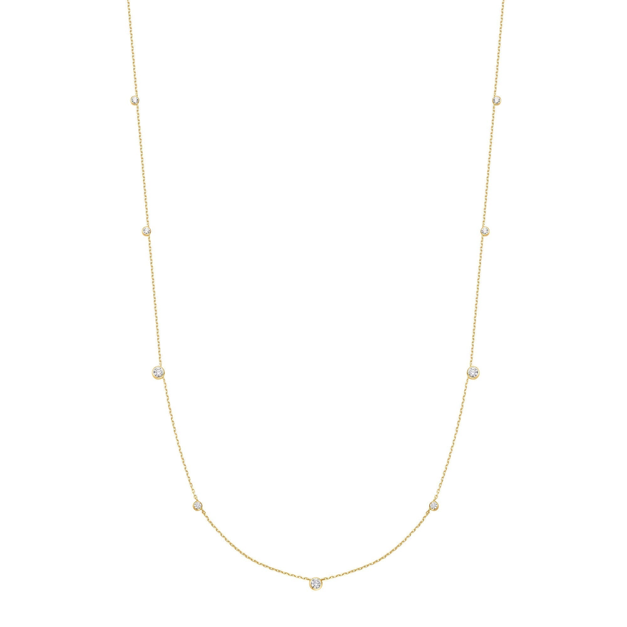 Ania Haie Gold Bezel Cubic Zirconia Station Necklace