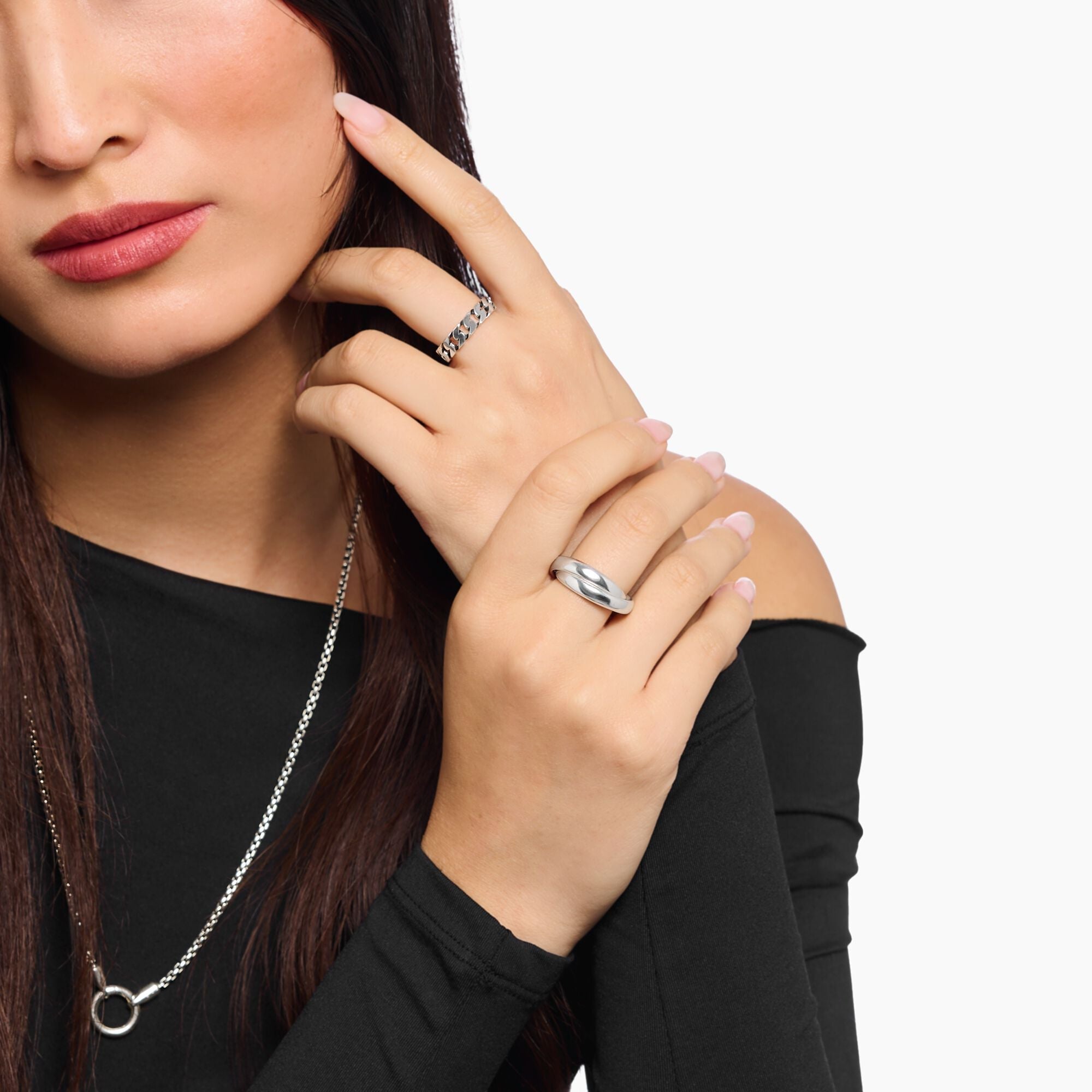 THOMAS SABO Slim ring in duo design