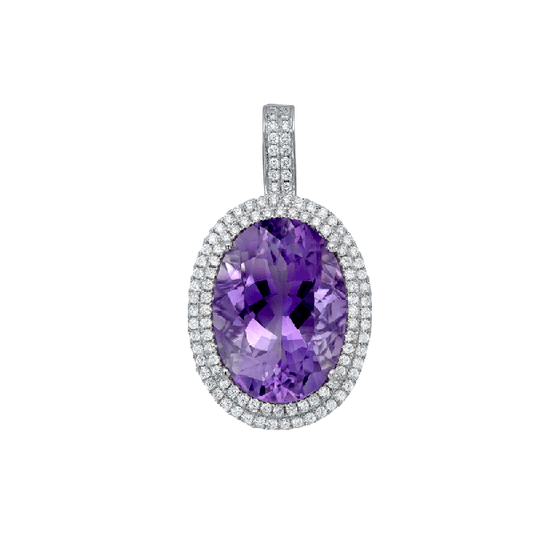 18ct Gold Amethyst Pendants