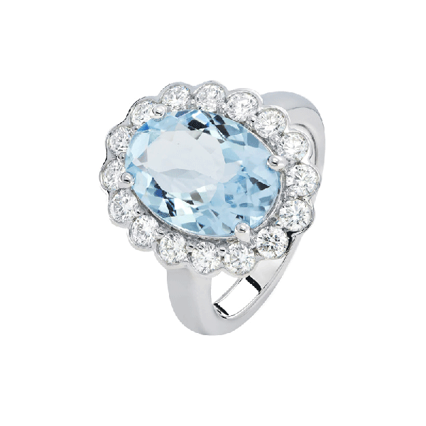 18ct Gold Aquamarine Rings