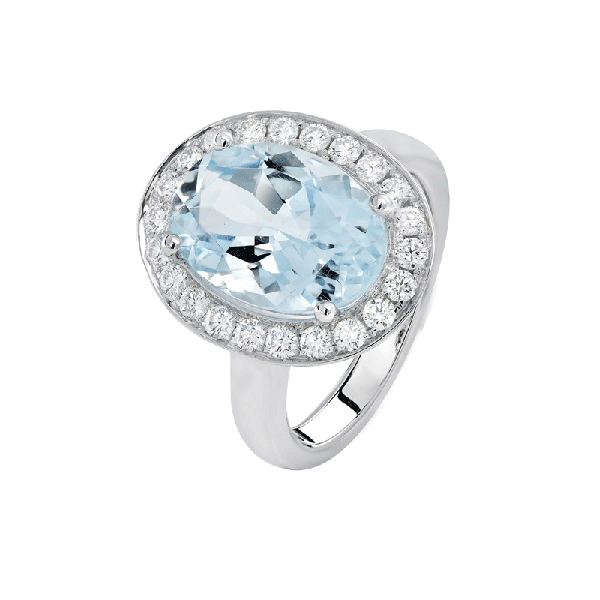 18ct Gold Aquamarine Rings