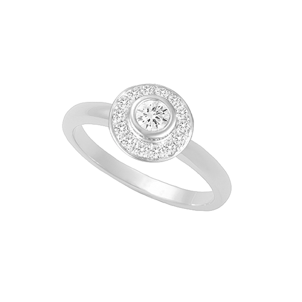 18ct Gold Bezel Set Ring