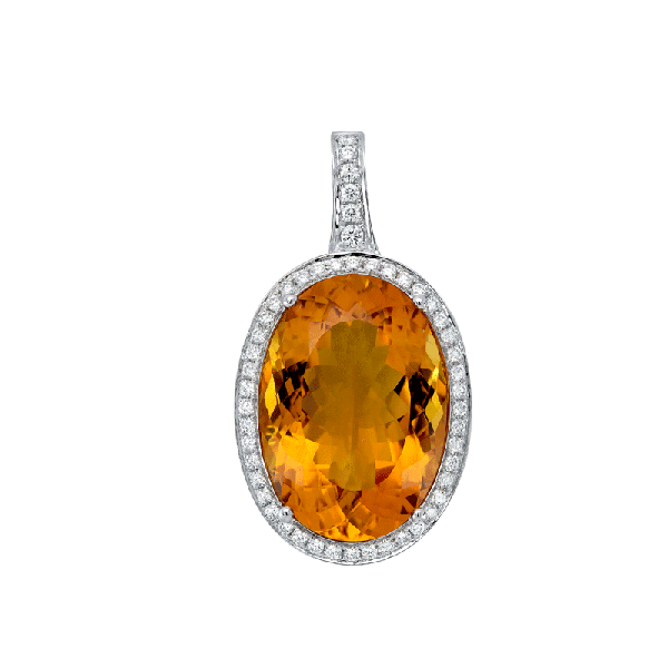 18ct Gold Citrine Pendants