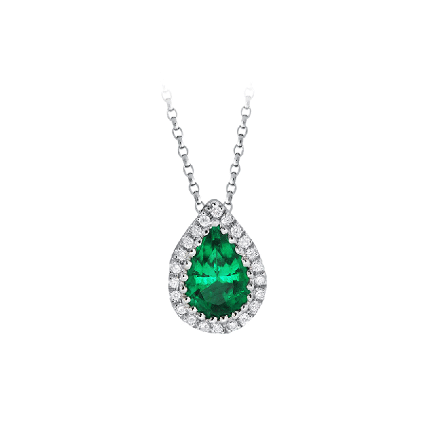 18ct Gold Emerald Pendants