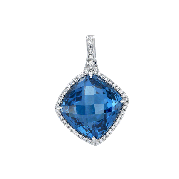 18ct Gold London Topaz Pendants