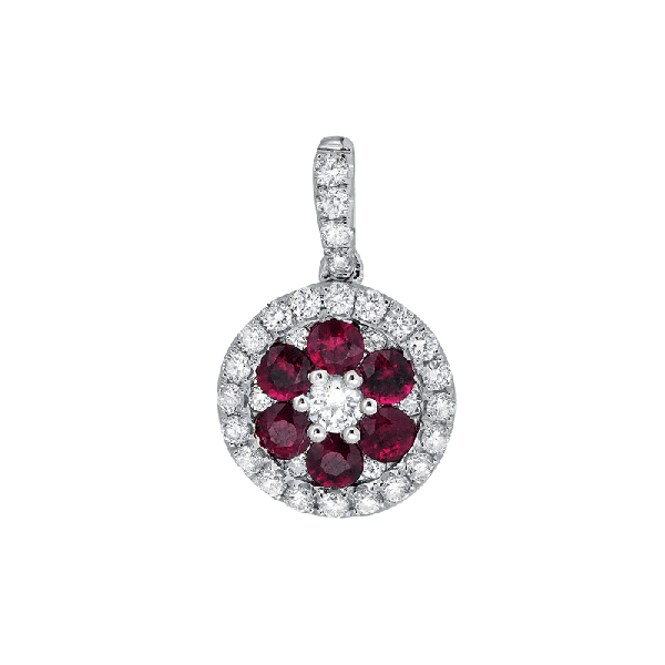18ct Gold Ruby Pendants