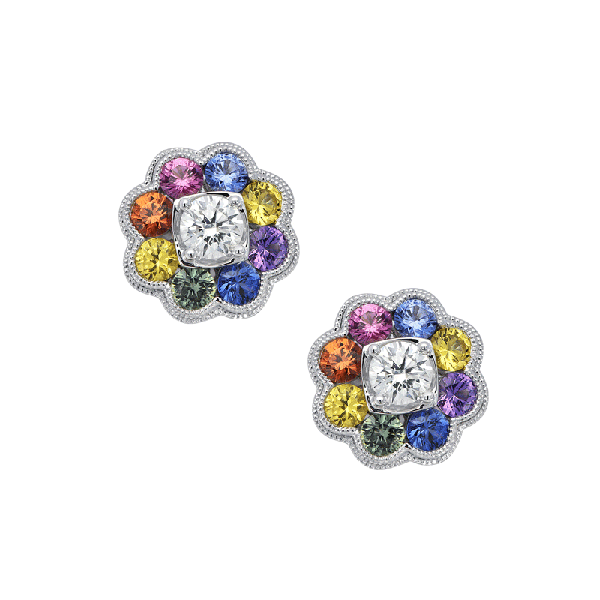 18ct Gold Sapphire Earrings