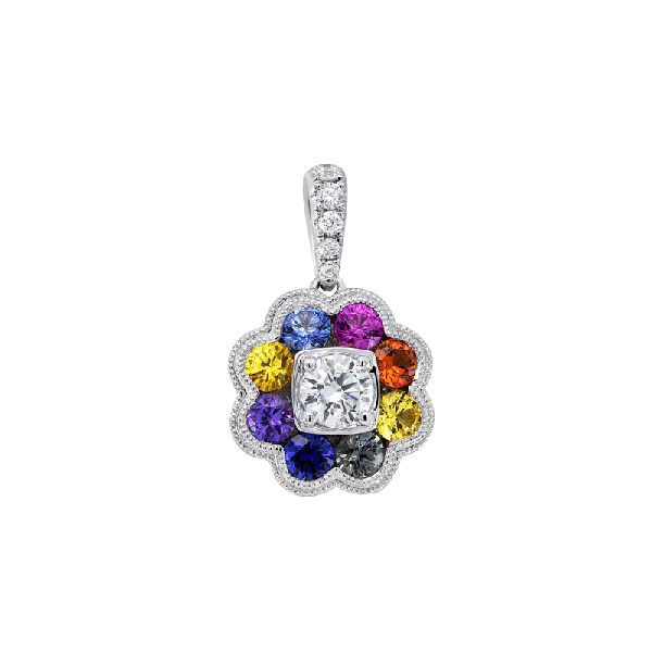 18ct Gold Sapphire Pendants