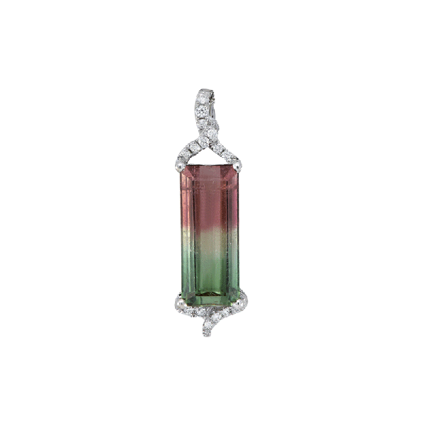 18ct Gold Tourmaline Pendants