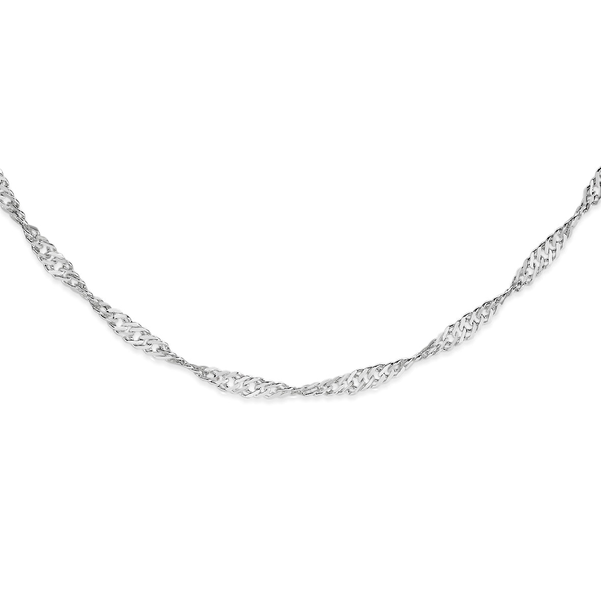 Sterling silver singapore rope link chain