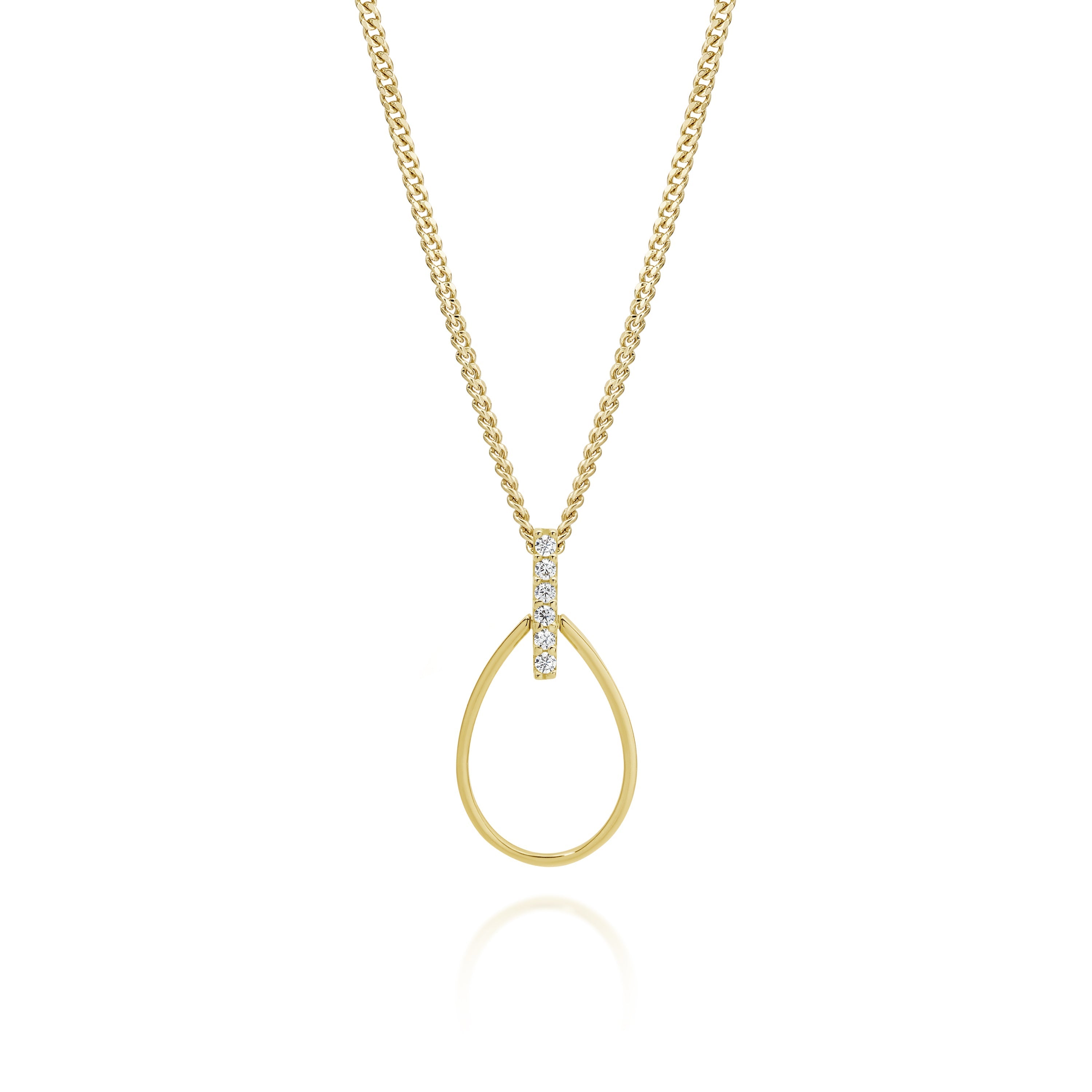 9ct gold teardrop pendant