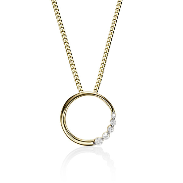 9ct 0.05ct diamond pendant