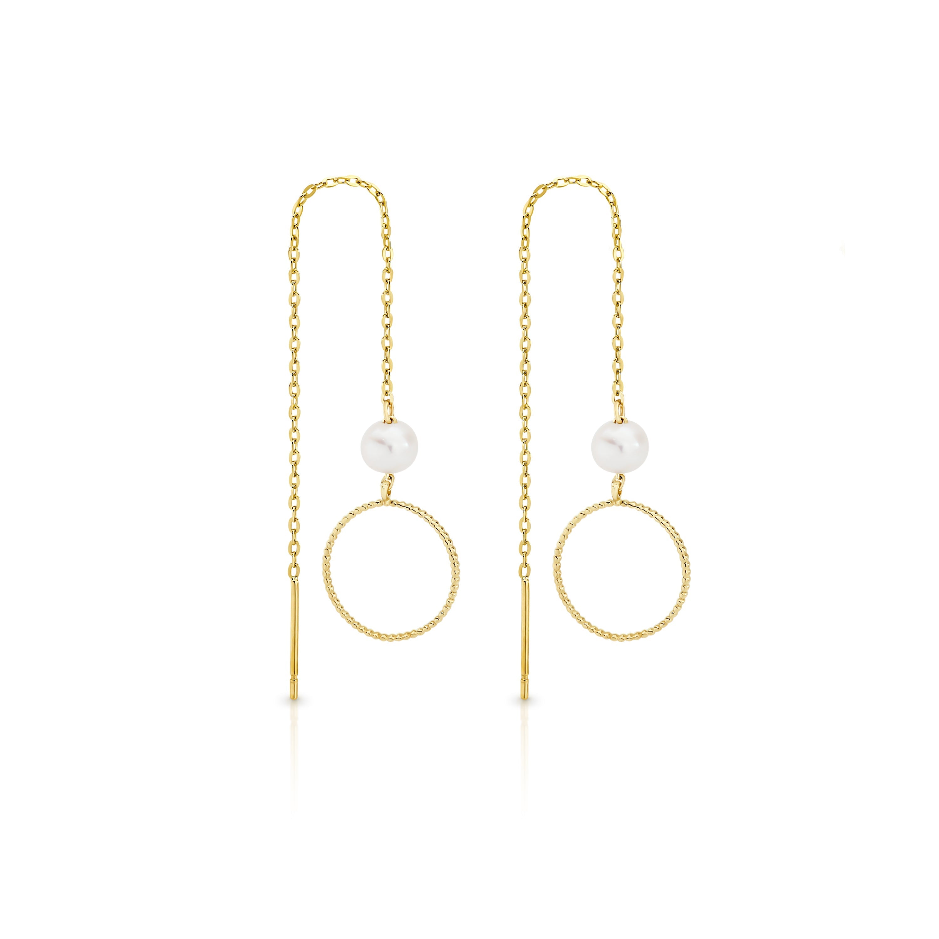 9ct gold pearl threads