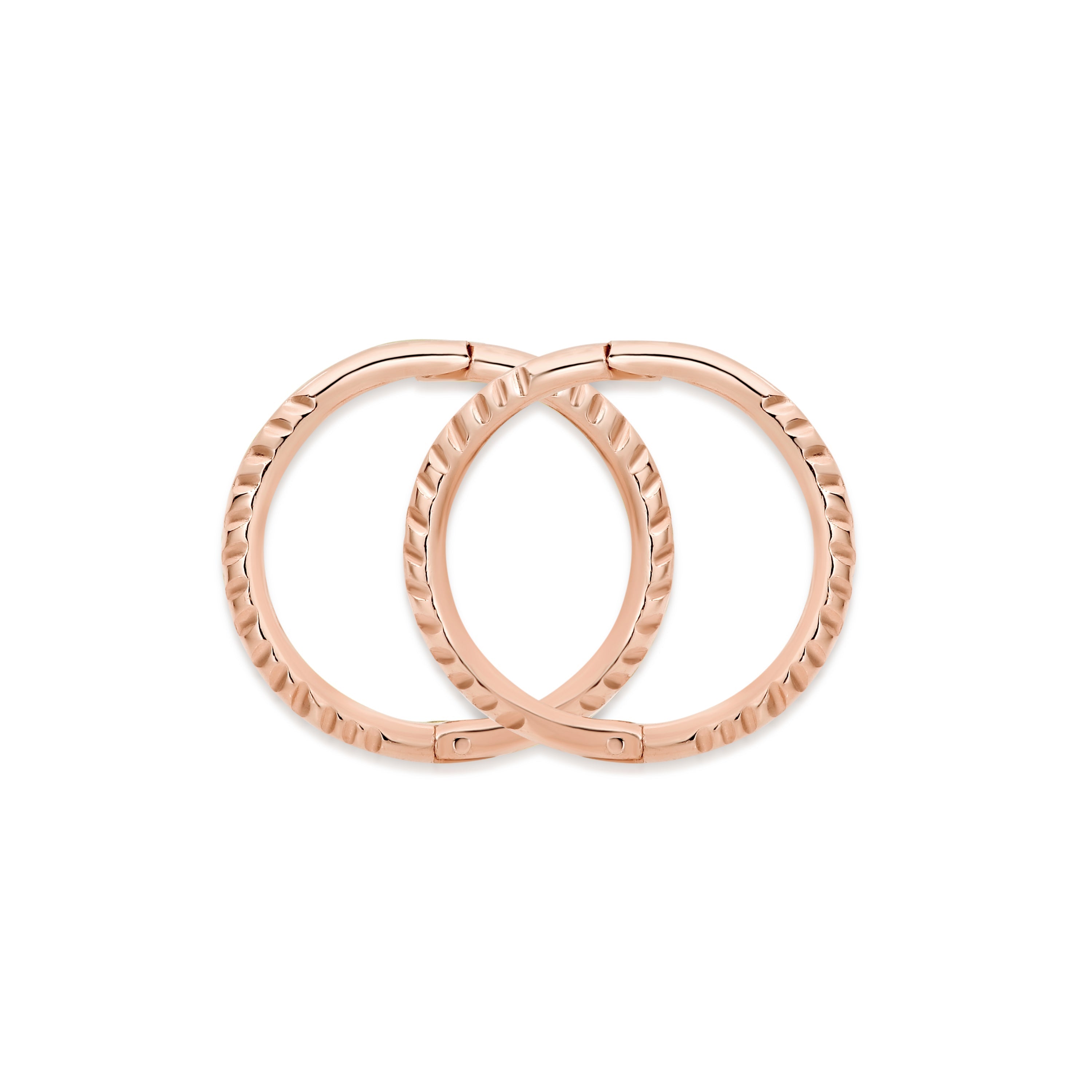 9ct rose gold mini twist gold sleepers