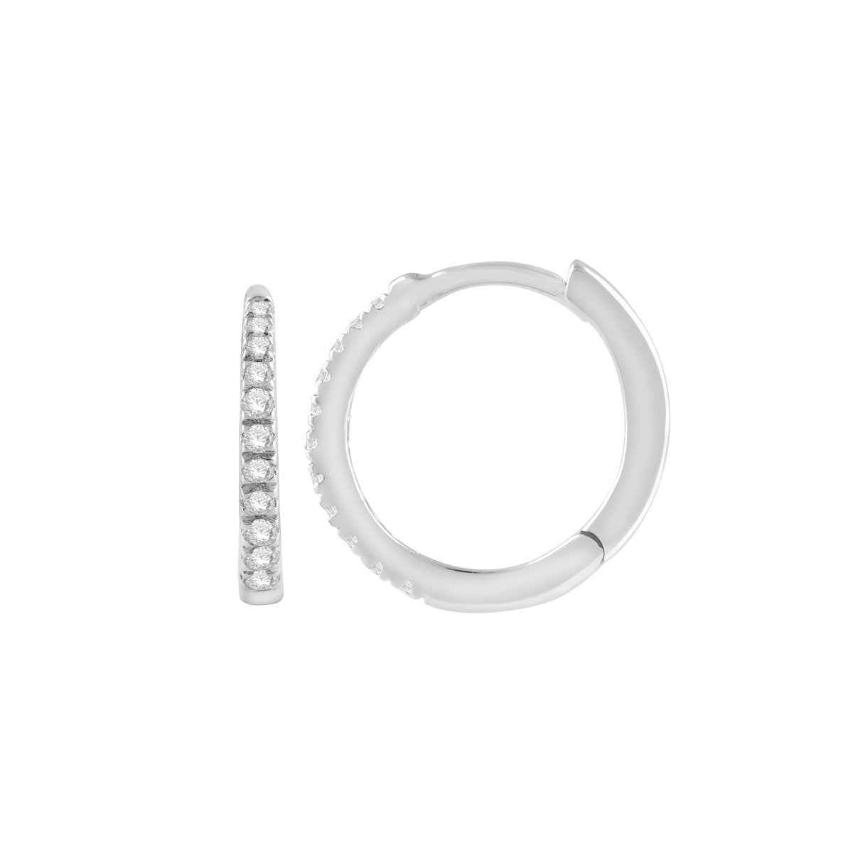 9ct white gold 0.11ct diamond huggies