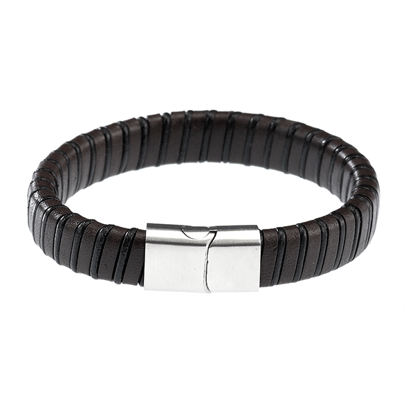Cudworth Leather Bracelet With Stainless Steel Clasp Ellyse