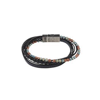 Cudworth Multi Strand Leather and Beaded Bracelet