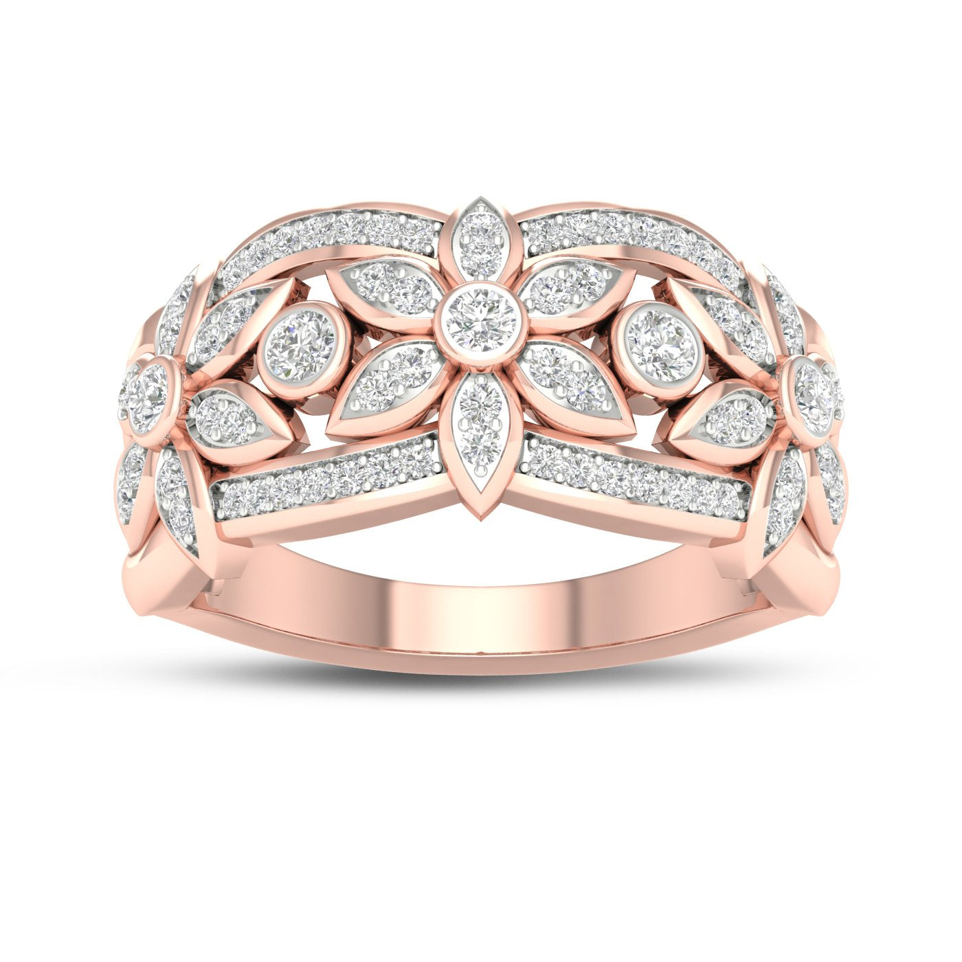 9Ct Rose Gold 0.33Ct Diamond Ring