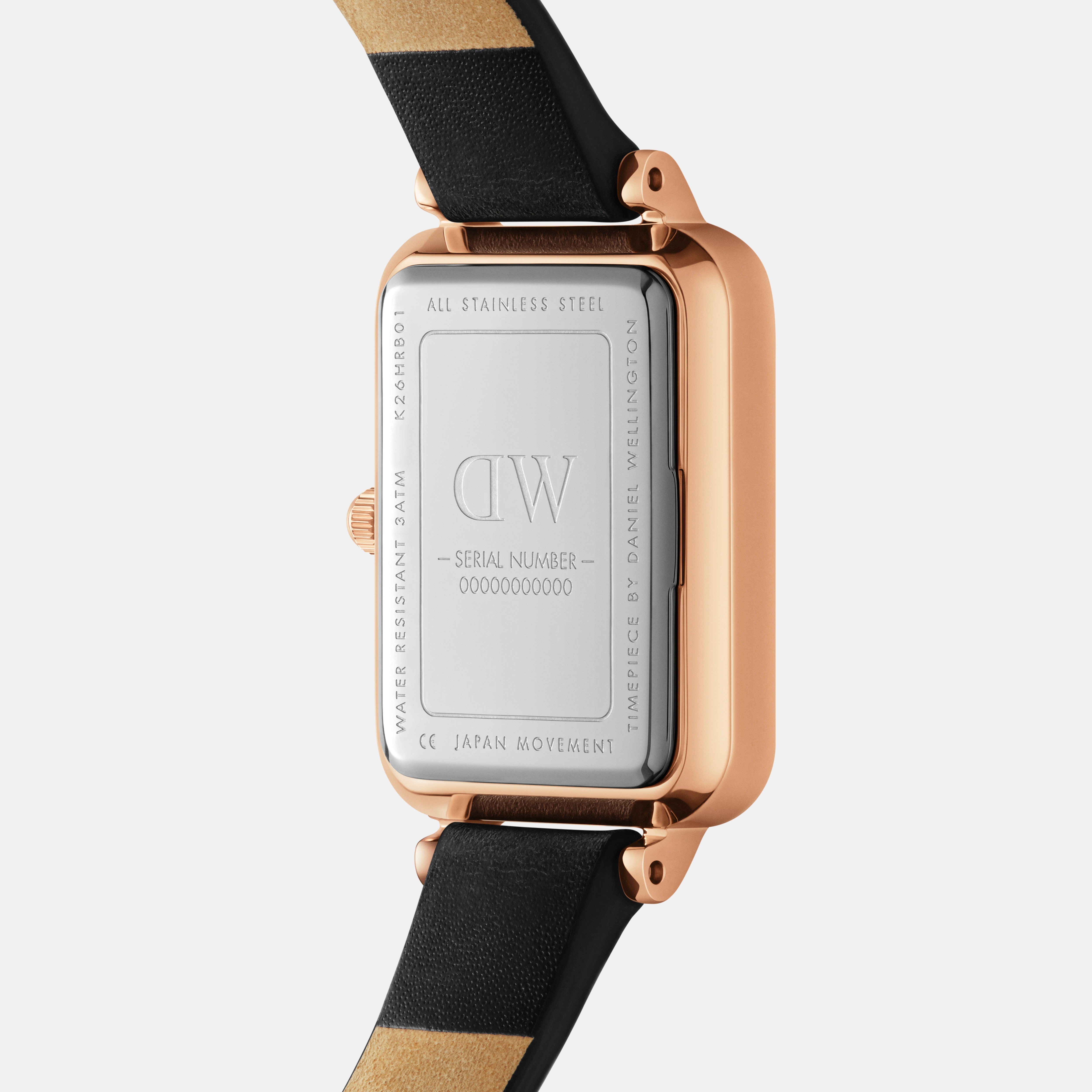 Daniel Wellington Quadro Roman Numerals 20x26 Sheffield Rose Gold White Watch
