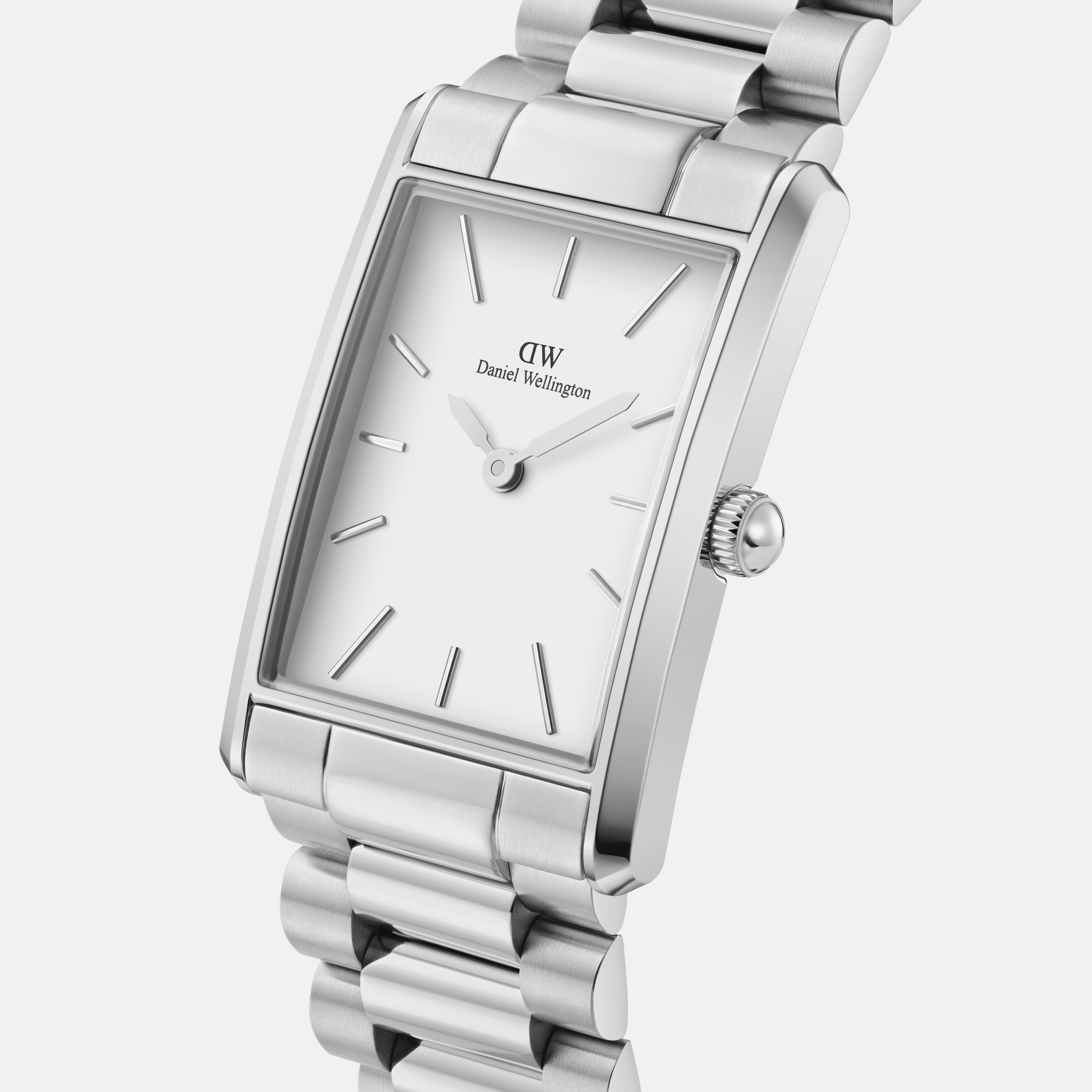 Daniel Wellington Bound 35x24 3-Link Silver White Watch