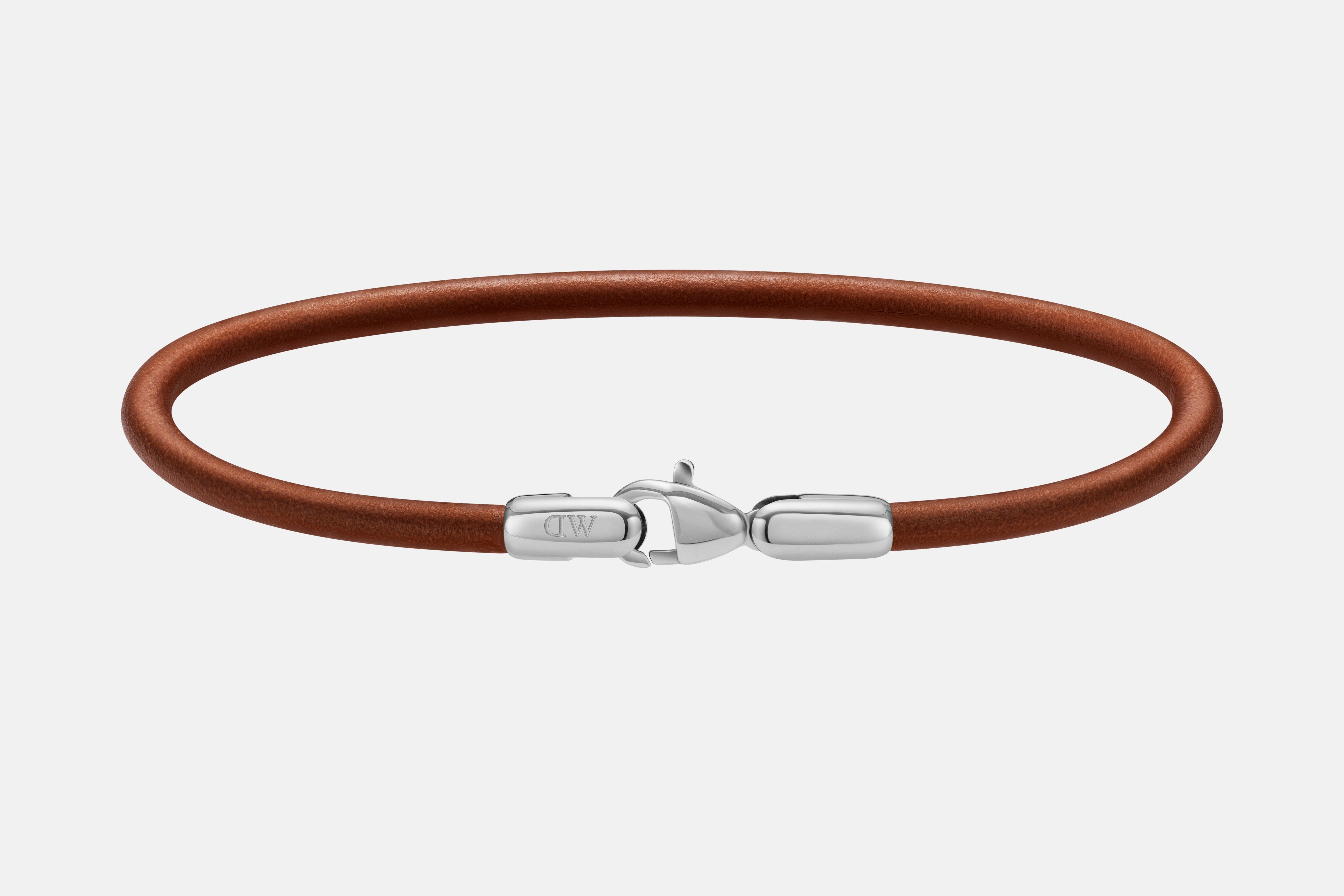Daniel Wellington Leather Bracelet 2.8 St Mawes Silver