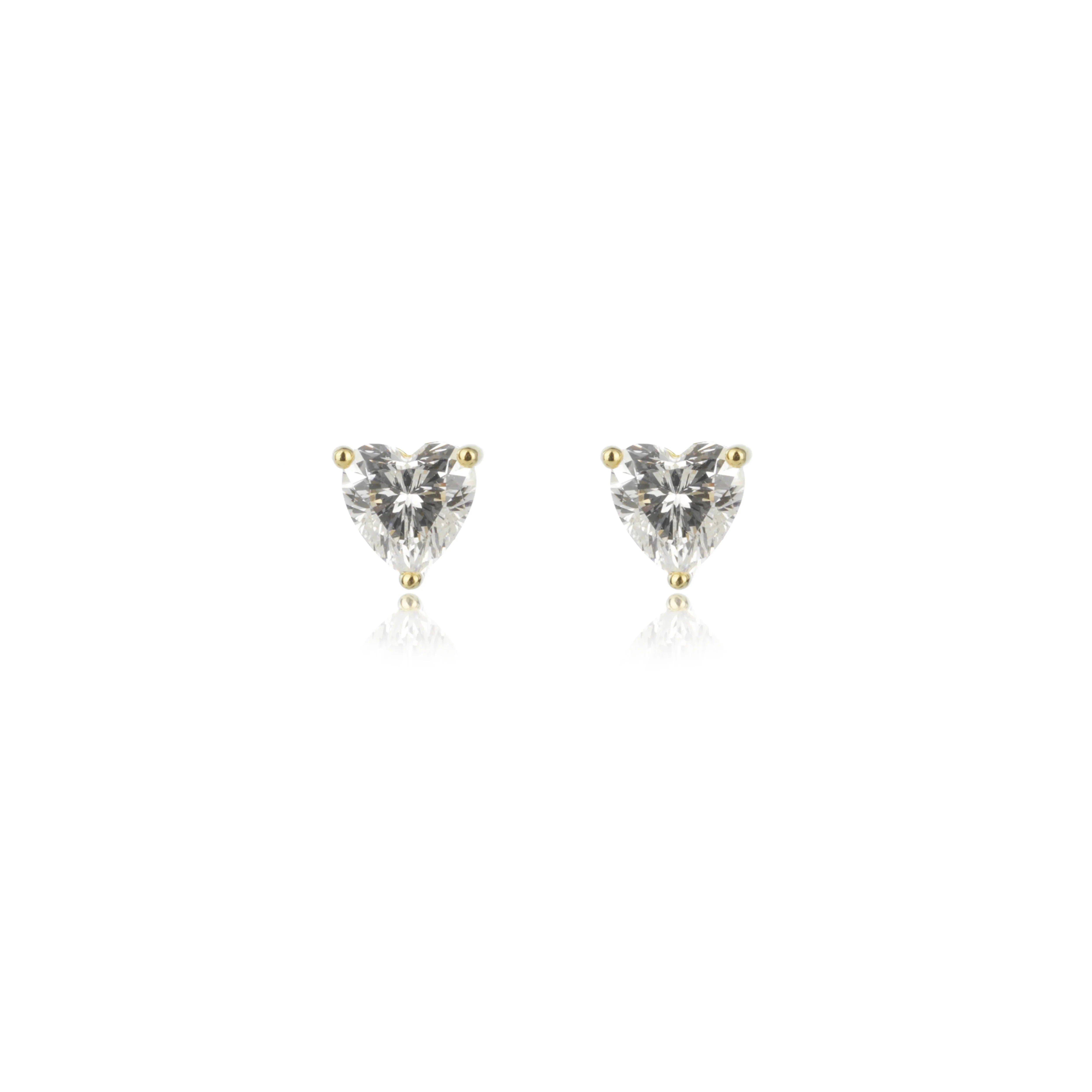 Georgini Sweetheart Heart Studs Gold
