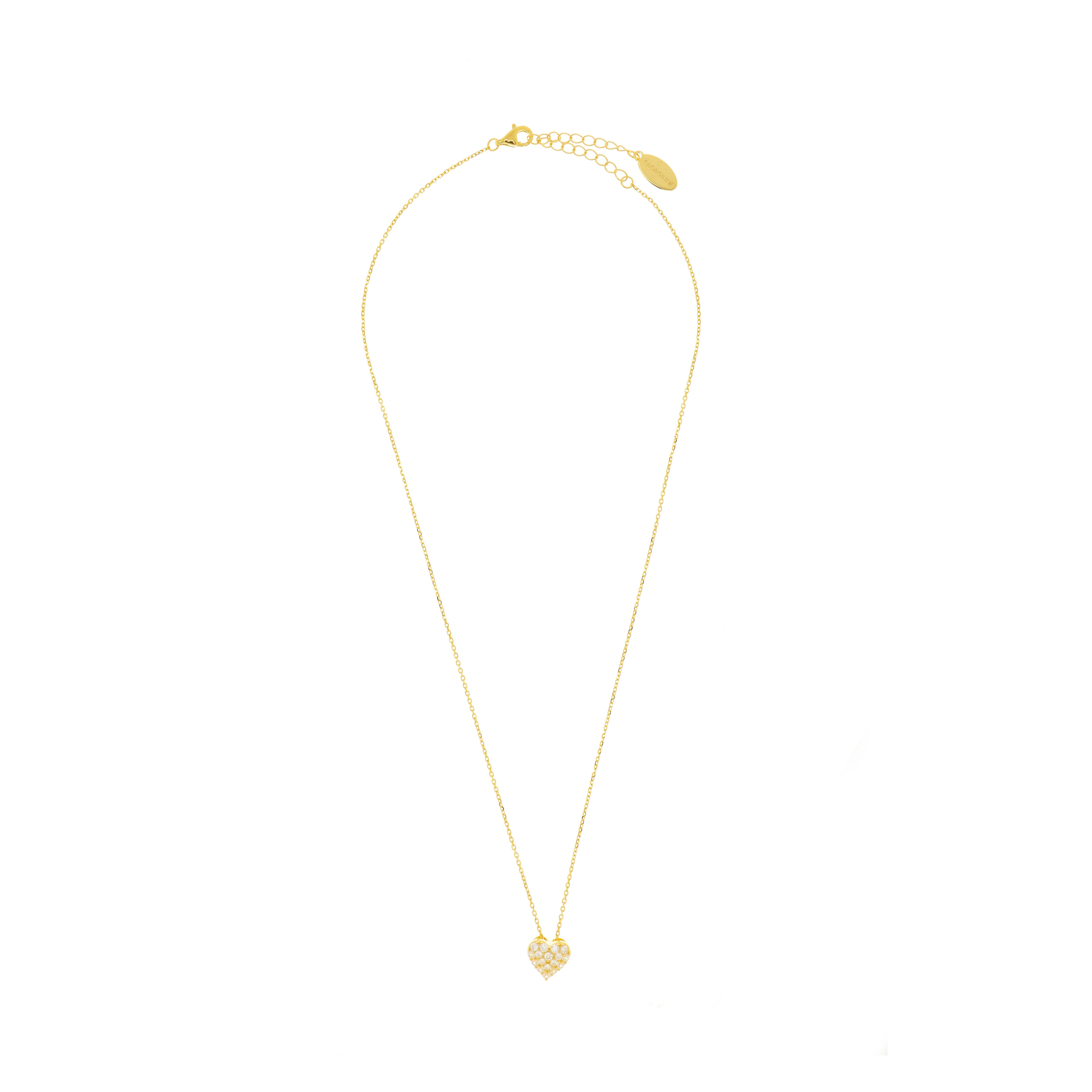 Georgini Sweetheart Sparkly Heart Pendant Gold