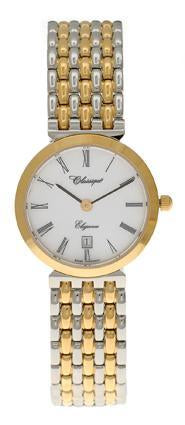 LADIES 2T/GP ST/STEEL SWISS QUARTZ BRACELET