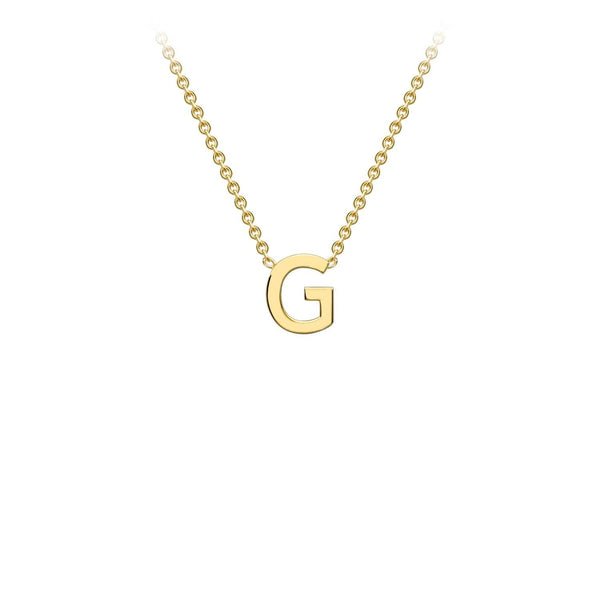 9ct Yellow Gold 'G' Initial Adjustable Letter Necklace 38/43cm