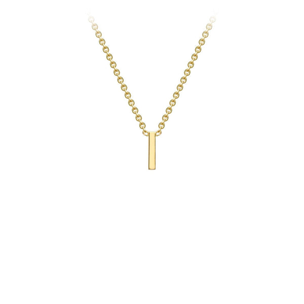 9ct Yellow Gold 'I' Initial Adjustable Letter Necklace 38/43cm