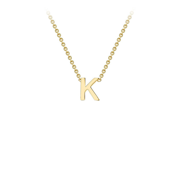 9ct Yellow Gold 'K' Initial Adjustable Letter Necklace 38/43cm