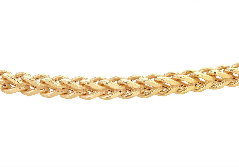 9ct Yellow Gold Square Spiga Chain 55 cm