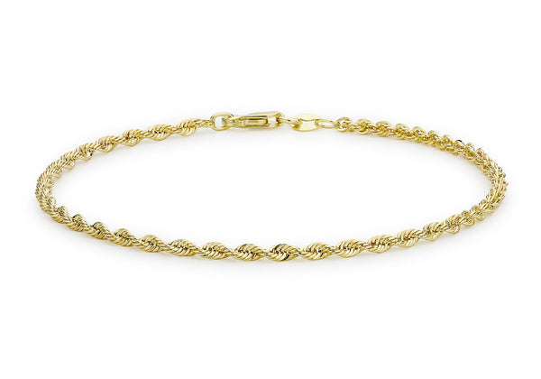 9ct Yellow Gold Hollow Twist Bracelet 18 cm